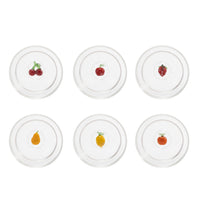 35 cl - Zafferano Teca Frutta Bicchiere Acqua In Vetro Set 6 Pz