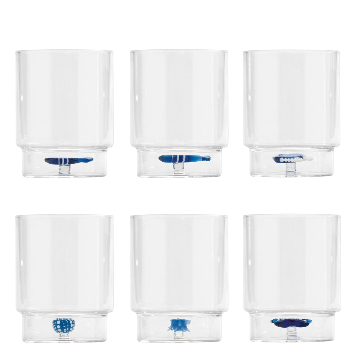 35 cl - Zafferano Teca Mare waterglas in glas - set 6 stuks