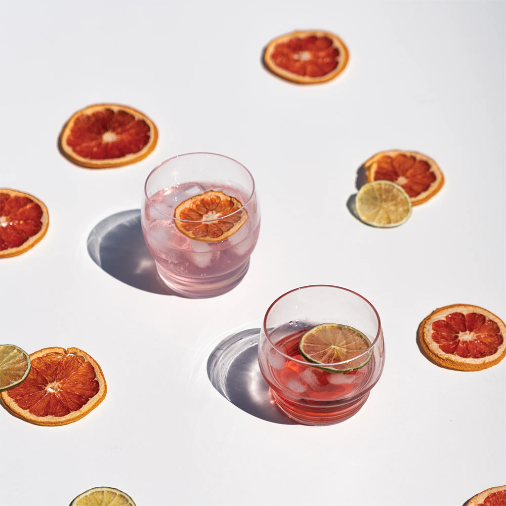 26 cl - Zafferano Righe Wasserglas aus Glas - Set mit 4 Stk