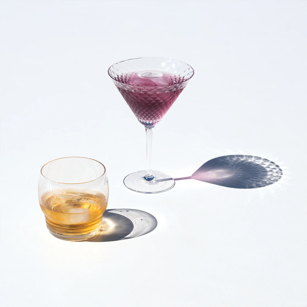 45 cl - Zafferano Righe Soft Drink Glass in Glass - Set of 4 Pcs