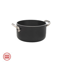 Agnelli AlBlack Hoge Inductie Braadpan in Anti-aanbak Aluminium 5mm met 2 Roestvrijstalen Handvatten