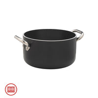Agnelli AlBlack Hoge Inductie Braadpan in Anti-aanbak Aluminium 5mm met 2 Roestvrijstalen Handvatten