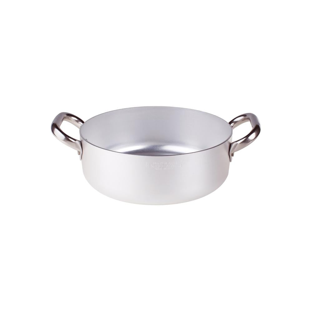 Agnelli Alluminio 3mm Professionale low casserole with 2 stainless steel handles