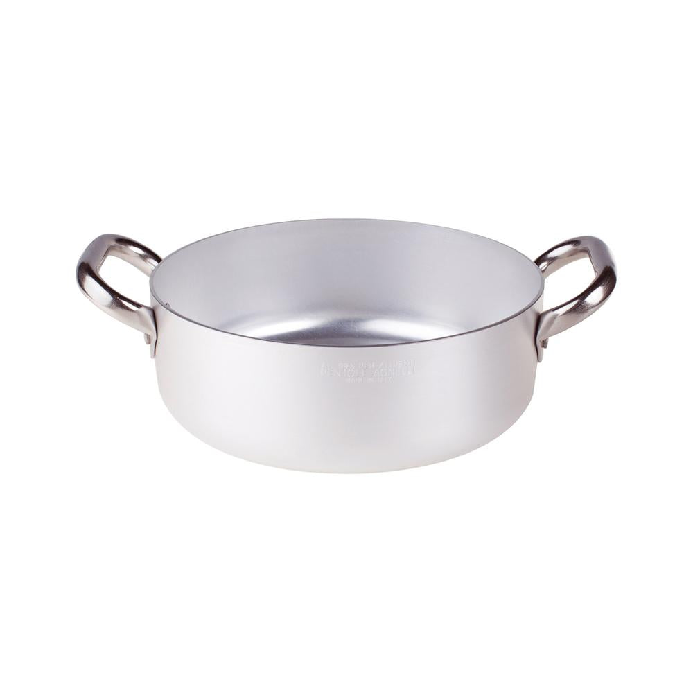 Agnelli Alluminio 3mm Professionale low casserole with 2 stainless steel handles