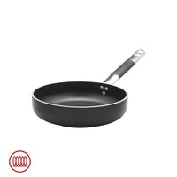Agnelli AlBlack Poêle Haute Sauté Induction en Aluminium Antiadhésif 5mm avec Manche Cool Inox