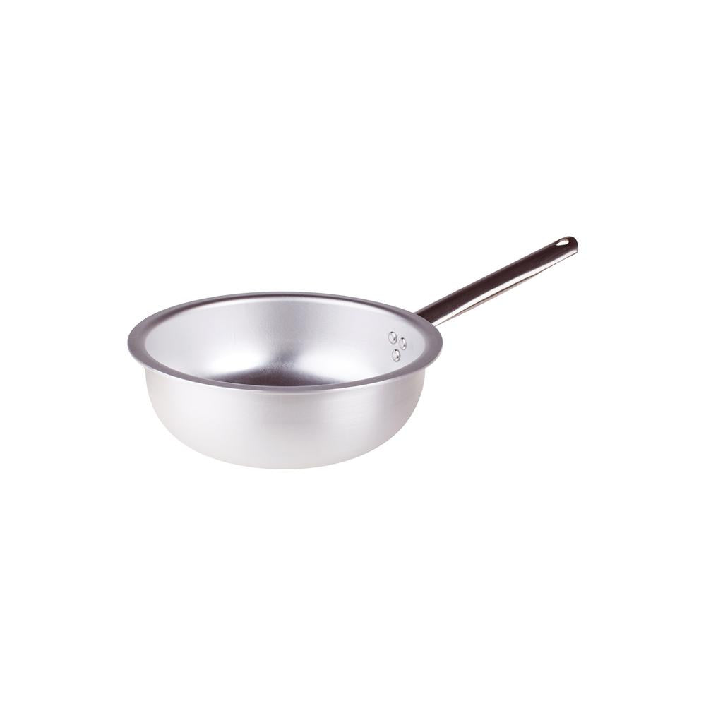 Agnelli Alluminio 3mm Professionale tiefe Risottopfanne mit tubulärem Edelstahlgriff