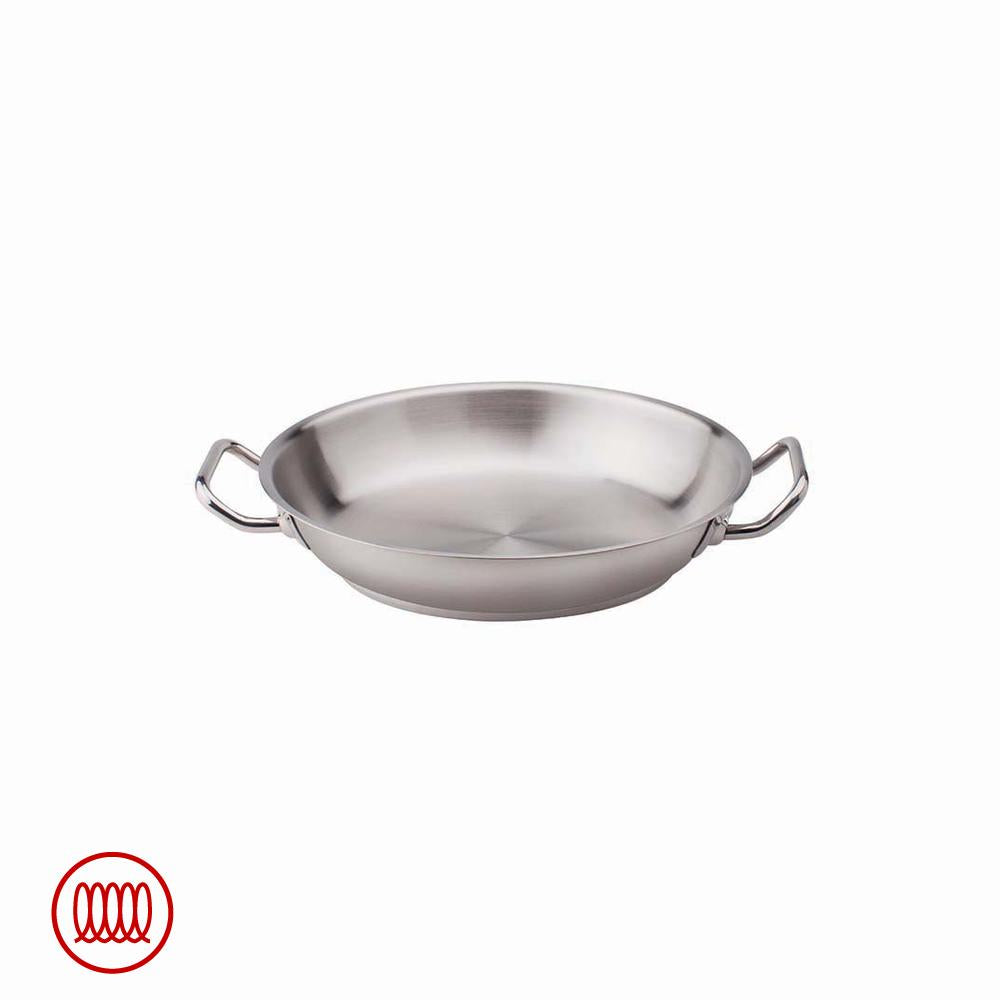 Agnelli Acciaio Inox Tegame Basso Induzione Con Due Maniglie