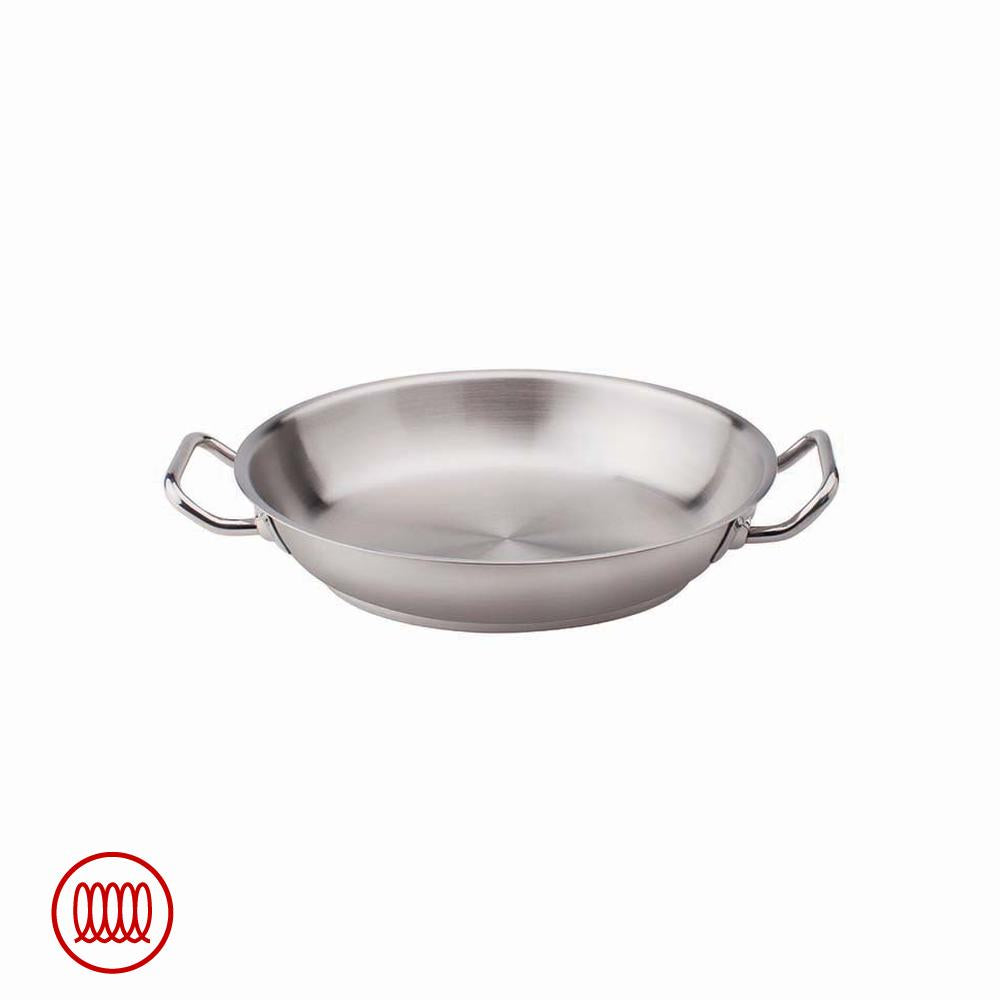 Agnelli Acciaio Inox Tegame Basso Induzione Con Due Maniglie