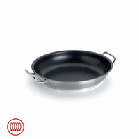 Agnelli Acciaio Inox Platinum Sauteuse Basse Induction Antiadhésive Avec Deux Anses