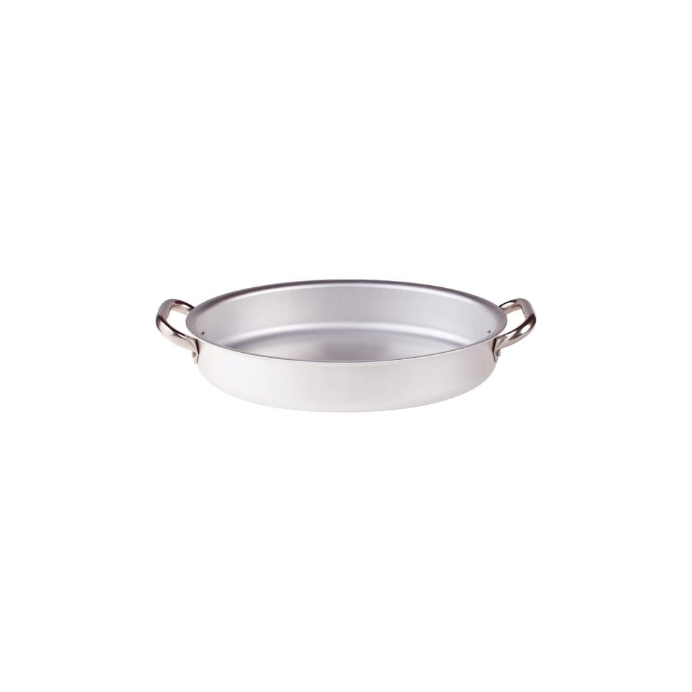 Agnelli Alluminio 3mm Professionale Sauteuse ovale poissonnière à 2 poignées inox